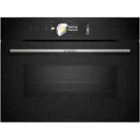 Bosch Serie | 8 CMG778NB1 - Kombinationsugn - inbyggd - Wi-Fi - fördjupning - bredd: 56 cm - djup: 55 cm - höjd: 45 cm - med självrengöring - svart