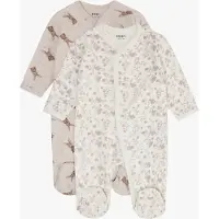 Pippi Pyjamasdräkter m. Fot - 2-pack - Violet Ice - - 50 - Pyjamasdräkt