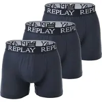 Replay Boxershorts marinblå / mörkblå / off-white