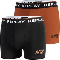 Replay Boxershorts konjak / svart / vit
