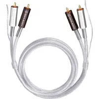 OEHLBACH 2600 RCA Audio Anslutningskabel [2x RCA-hane - 2x RCA-hane] 0.50 m Transparent guldpläterad kontakt