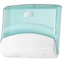 Tork Dispenser för torkdukar | W4 | vit/turkos