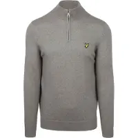 Lyle & Scott Bomull Merino Herrar Kvartslång Ziptröja