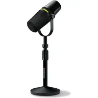 Shure MV7+K-BNDL - Mikrofon - 3-stifts XLR, USB - svart - med -by-Gator skrivbordstativ - OBS-certifierad, MFi-certifierad