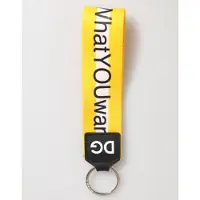 Dolce&Gabbana Gul Logotyp Polyester Silver Brons Hållare Nyckelring Nyckelring
