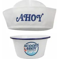 Cinereplicas Stranger Things Scoops Ahoy Glasskål Med Sjömanshatt