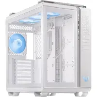Asus TUF Gaming GT502 Plus - Mid tower - ATX - genomskinlig sidopanel (härdat glas) - ingen strömförsörjning - vit - USB/ljud