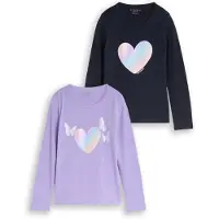 Tom Tailor T-shirt marinblå / aqua / lavendel / aprikos