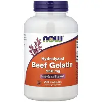 Now , Hydrolyserad nötköttgelatin, 200 kapslar (550 mg per kapsel)