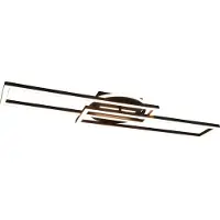 TRIO Leuchten LED taklampa Twister, dimbar, Svart, Vardagsrum / matsal, Metall, Modern, LED-taklampa