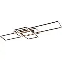 TRIO Lighting LED taklampa Irvine, dimbar, Svart, Vardagsrum / matsal, Metall, Modern, LED-taklampa