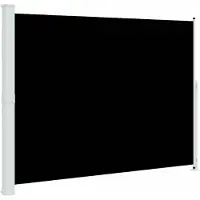 vidaXL Infällbar sidomarkis 220x300 cm svart