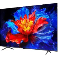 TCL 55P81K - 55 Diagonal klass (54.5 visbar) - P81K Series LED-bakgrundsbelyst LCD-TV - QLED - Smart TV - Google TV - 4K UHD (2160p) 3840 x 2160 - HDR - Quantum Dot - borstad metall