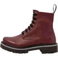 Art unisex. 111661267003_008 Ankelstövlar i vinrött läder (39), Hud, Karta, 1 till 3 cm, Nyckelband, Casual, Bordeaux