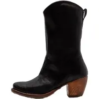 Neosens för kvinnor. 330981010003_001 Läderstövlar S3098 Munson svart -Hög klack 5,5cm (42), Hud, 5 till 8 cm, Zip, Casual