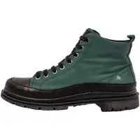 Art unisex. 1189511UN003_001 Mörkgröna ankelstövlar i läder (46), Hud, Karta, 1 till 3 cm, Nyckelband, Casual