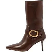 Neosens för kvinnor. 331971104003_012 Bruna läderstövlar S3197 (39), Hud, 8 till 10 cm, Zip, Casual