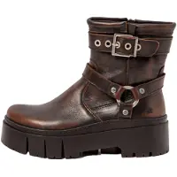 Art för kvinnor. 1176712EG003_012 Ankelkängor i läder 1767 Leeds brun (41), Hud, 3 till 5 cm, Zip, Casual