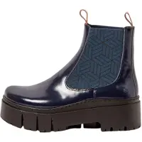 Art för kvinnor. 1176612ZR003_0B0 Ankelkängor i läder 1766 Leeds navy (42), Hud, 3 till 5 cm, Ingen, Casual, Marino