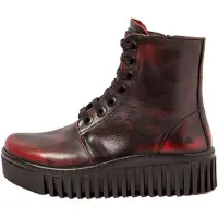 Art för kvinnor. 1151713F4003_008 Ankelkängor i läder 1517 Brighton burgundy (42), Hud, 3 till 5 cm, Zip, Casual, Bordeaux