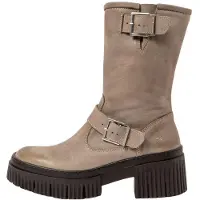 Art för kvinnor. 1139711EW003_039 Läder Kängor 1397 York grå (42), Hud, 3 till 5 cm, Zip, Casual