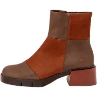Art för kvinnor. 1128511BK003_012 Ankelkängor i läder 1285 Warsaw brun (38), Hud, 3 till 5 cm, Zip, Casual