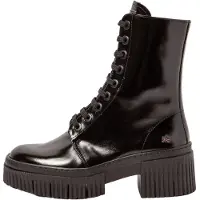 Art för kvinnor. 113751401003_001 Läder Ankelstövlar 1375 York svart (40), Hud, 3 till 5 cm, Zip, Casual