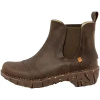 El naturalista för kvinnor. 2N1583220005_0G3 Arizona Khakigröna ankelstövlar i läder (37), Hud, 1 till 3 cm, Ingen, Casual
