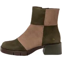 Art för kvinnor. 1128511F8003_0MU Ankelkängor i läder 1285 Warsaw mörkbrun (41), Hud, 3 till 5 cm, Zip, Casual, Taupe