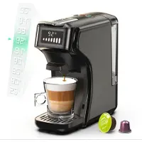 HiBREW 5-i-1 kapselkaffebryggare H1B-svart (svart)