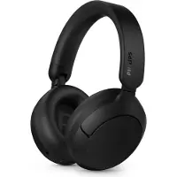 Philips TAH6000BK - Hörlurar med mikrofon - montering över örat - Bluetooth - trådlös, kabelansluten - aktiv brusradering - 3,5 mm kontakt, USB-C -...