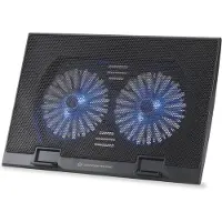Conceptronic THANA02B Notebook-stativ med kylning höjdjusterbar