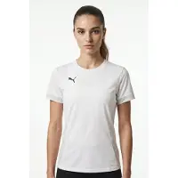 Puma Tränings T-Shirt teamGOAL - White/Svart/Fjädergrå Dam, storlek Medium
