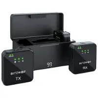 BlitzWolf trådlös mikrofon, BW-SX63, 1000mAh (svart)