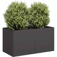 vidaXL Odlingslåda svart 80x40x40 cm kallvalsat stål