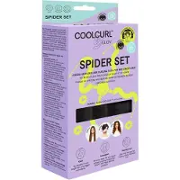 GLOV Spider Set Cold Curling Rollers For Long And Medium Hair Black 4 Pieces