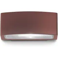 Ideal Lux Vägglampa utomhus Andromeda, dimbar, Brun / rost, Badrum, Aluminium / grå / zink, Modern, Utomhusvägglampa