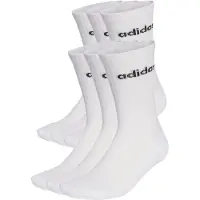 Adidas Sportsockor 'Linear Crew Cushioned 6 Pair Pack' svart / vit