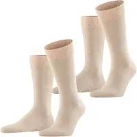 Falke Glada Strumpor 2-Pack Melange Beige Storlek