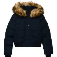 Superdry för kvinnor. W5011785A Everest bomberjacka marinblå (S), Casual, Polyester, Marino