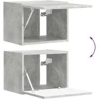 vidaXL TV Vägghylla 2 pcs Betong 39 x 31 x 29,5 cm Konstruerat trä
