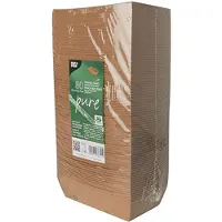 Papstar 87243, Skål, Rektangulär, Kartong, Brun, Monokromatiskt, 80 styck