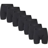 Urberg Men's Bamboo Boxers Long Leg 7-Pack Black Beauty