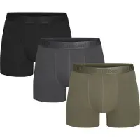 Urberg Men's Isane 3-pack Bamboo Boxers Grey/Black/Green