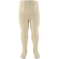 Condor Strumpbyxor - Rib - Beige - - 3-4 år (98-104) - Strumpbyxor