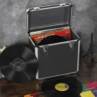 24.Se Hård vinylväska med lås - Svart / LP-väska / vinylförvaring / skivväska