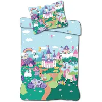 Licens Prinsessängkläder - 100% bomull - Juniorbäddset 100x140 cm - Äventyrsdesign