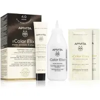 Apivita Min färg Elixir ammoniakfri hårfärg 4.0 brun