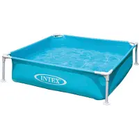 Intex Stål Ovanmarkspool Med Fyrkantig Ram 122x122x30 Cm