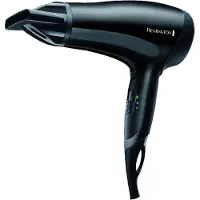 Remington Powerful Lightweight Hair Dryer Ceramic Ionic Grille for Even Heat Anti Static 3 Heat 2 Speed Settings with Cool Shot Eco Setting Energy Saving Concentrator Nozzle 2000W D3010 Stand Alone